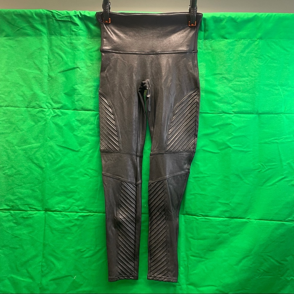 Spanx Faux Leather Moto Leggings